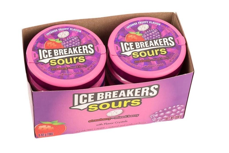 Ice Breakers Sours Strawberry-Mixed Berry 1.5 Oz Containers (Pack Of 8), 1.5 Ounce - Image 3